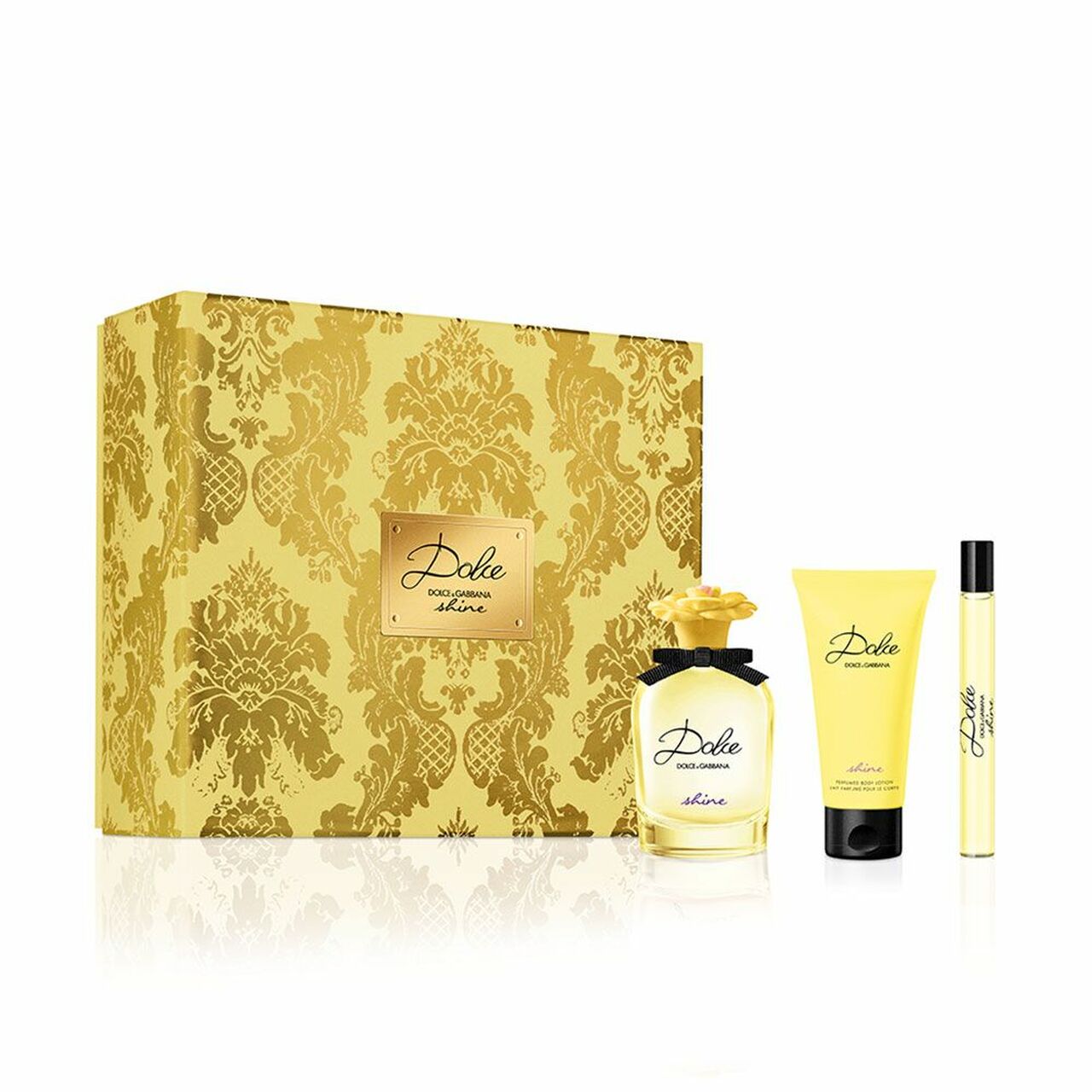 KIT DOLCE GABBANA DOLCE SHINE EDP FEM 75ML+BL+MINI