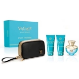 KIT VERSACE DYLAN TURQUOISE 100ML+BODY+GEL+NEC    